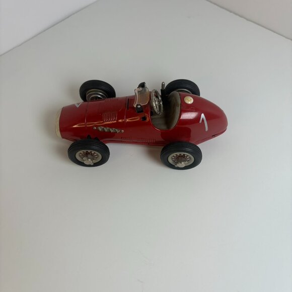 SCHUCO U.S. ZONE GERMANY 1070 GRAND PRIX RACER CAR TIN WIND UP TOY WORKS no key - Picture 2 of 7